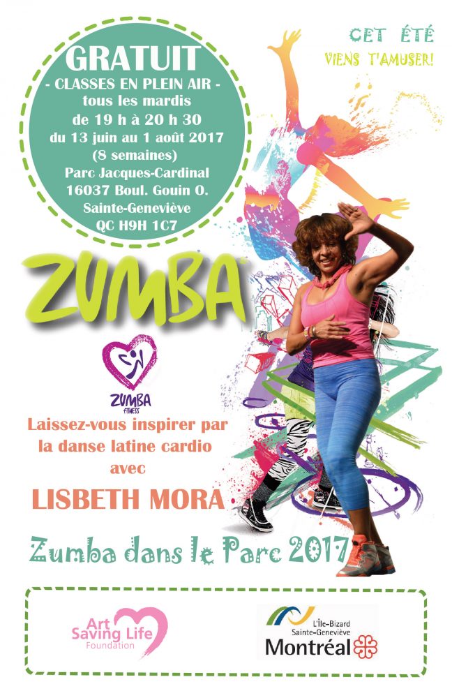 zumba summer outdoor 2016 French poster 11x17