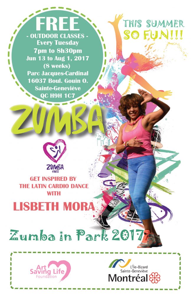 zumba summer outdoor 2017 poster 11x17